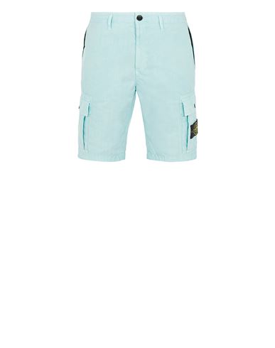 turquoise stone island shorts