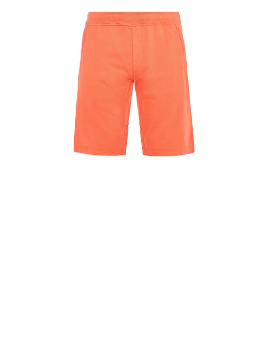  STONE ISLAND 61451 COTTON FLEECE_GARMENT DYED Fleece Bermuda Shorts Man Orange