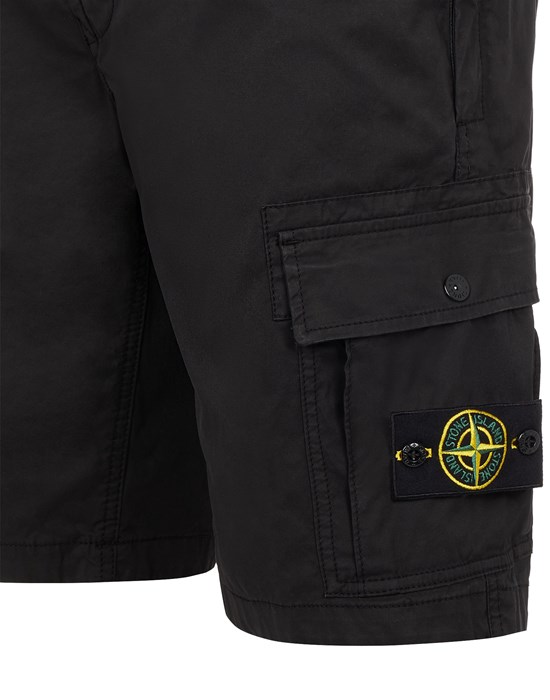 Stone island best sale black bermuda shorts