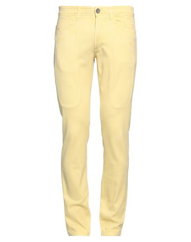 Jeckerson Man Pants Yellow Size 32 Tencel, Cotton, Elastane
