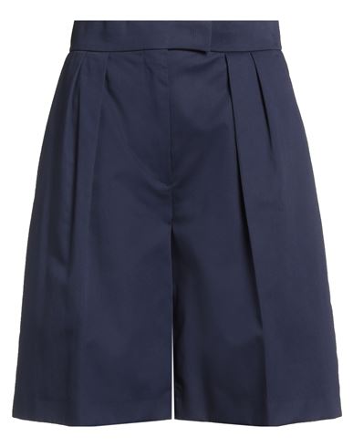 Msgm Woman Shorts & Bermuda Shorts Navy Size 8 Cotton In Blue
