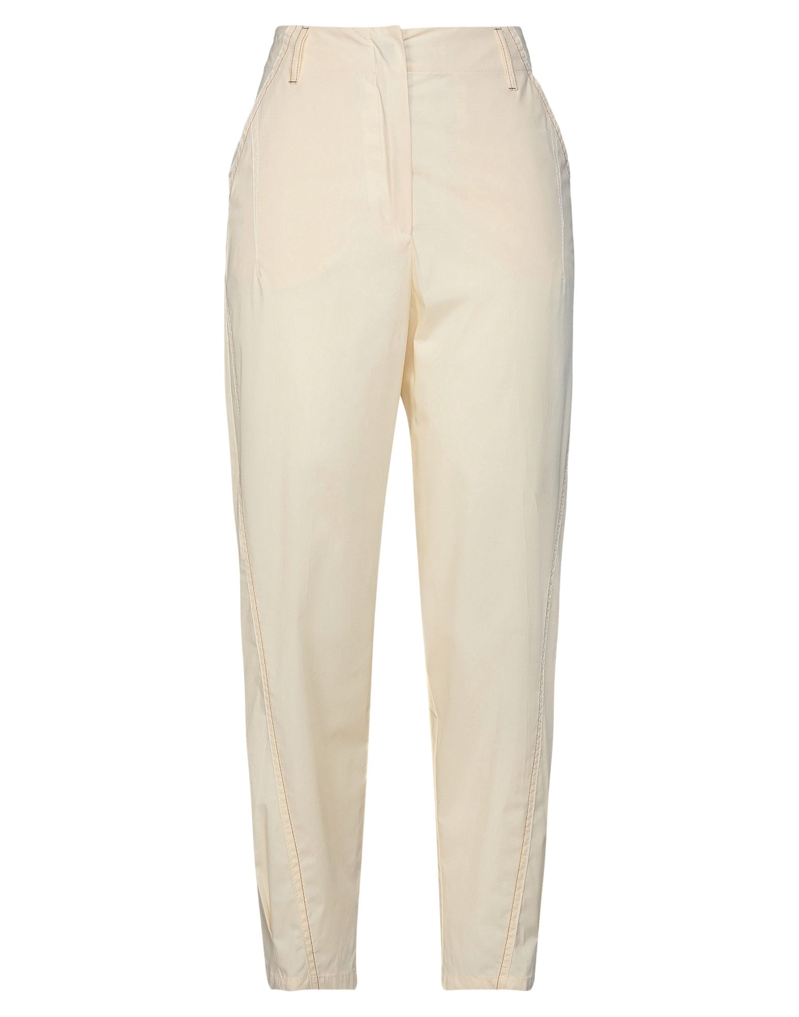BEATRICE B BEATRICE .B WOMAN PANTS BEIGE SIZE 4 COTTON, ELASTANE