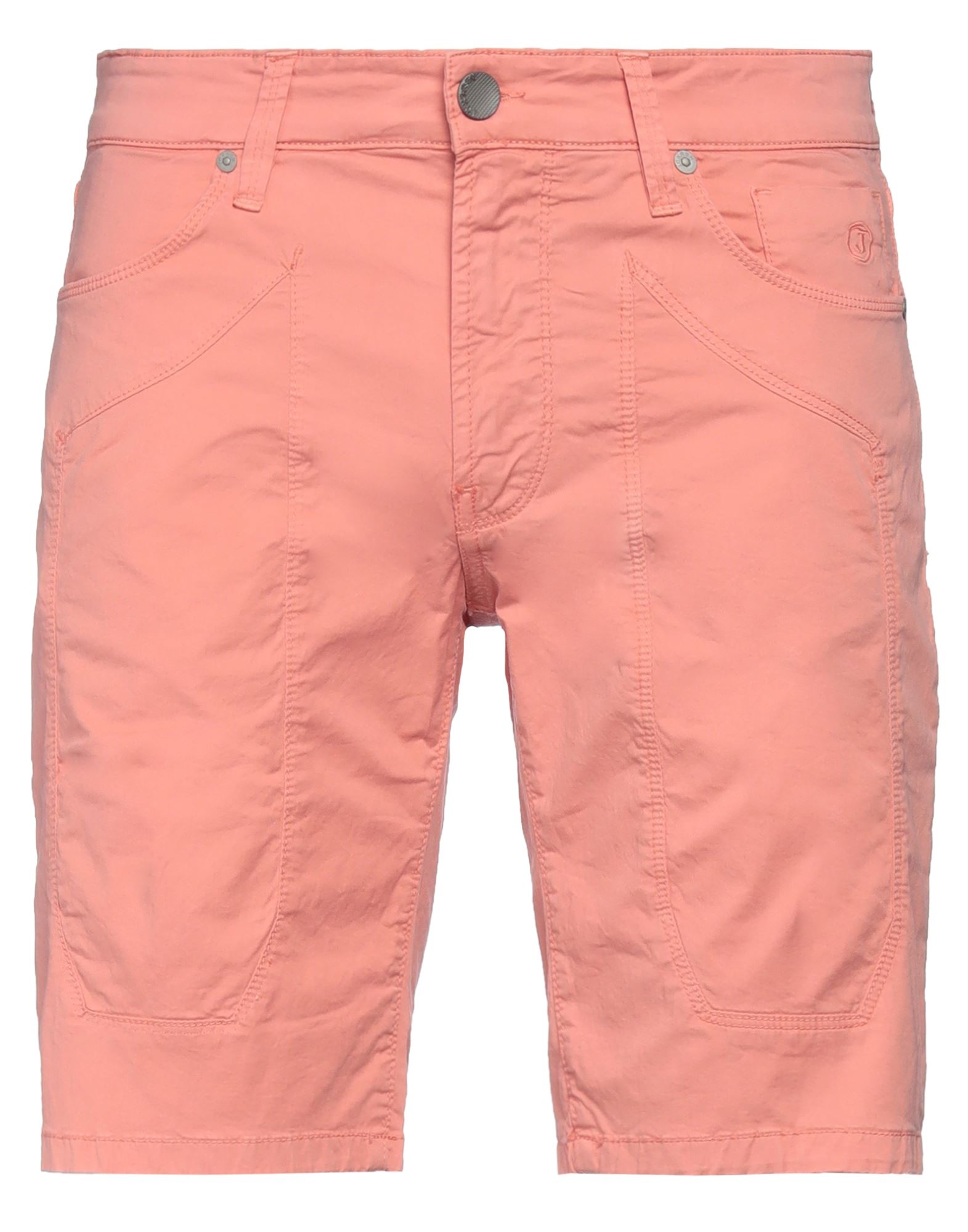 Jeckerson Man Shorts & Bermuda Shorts Salmon Pink Size 29 Cotton, Elastane