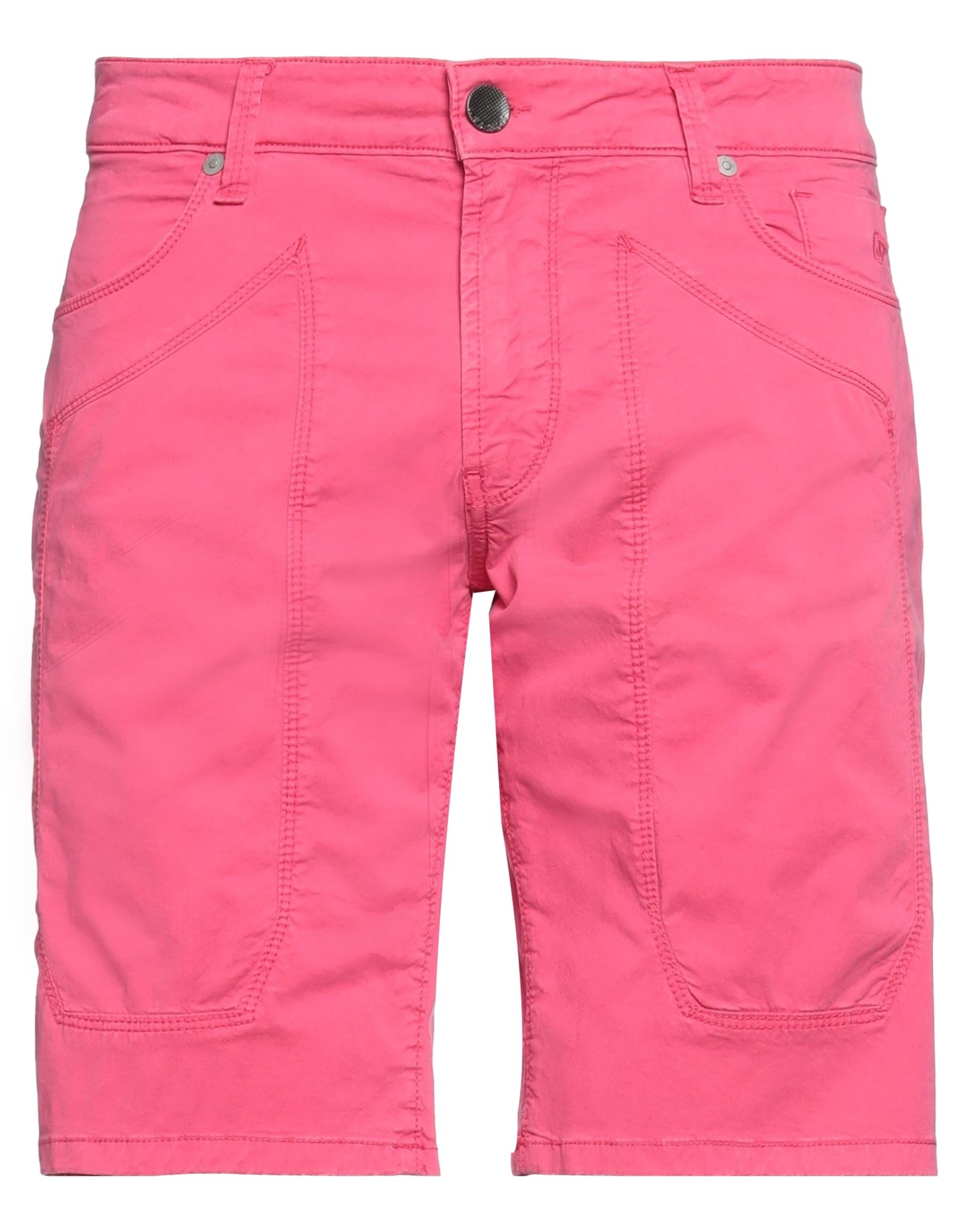 Jeckerson Man Shorts & Bermuda Shorts Fuchsia Size 35 Cotton, Elastane In Pink