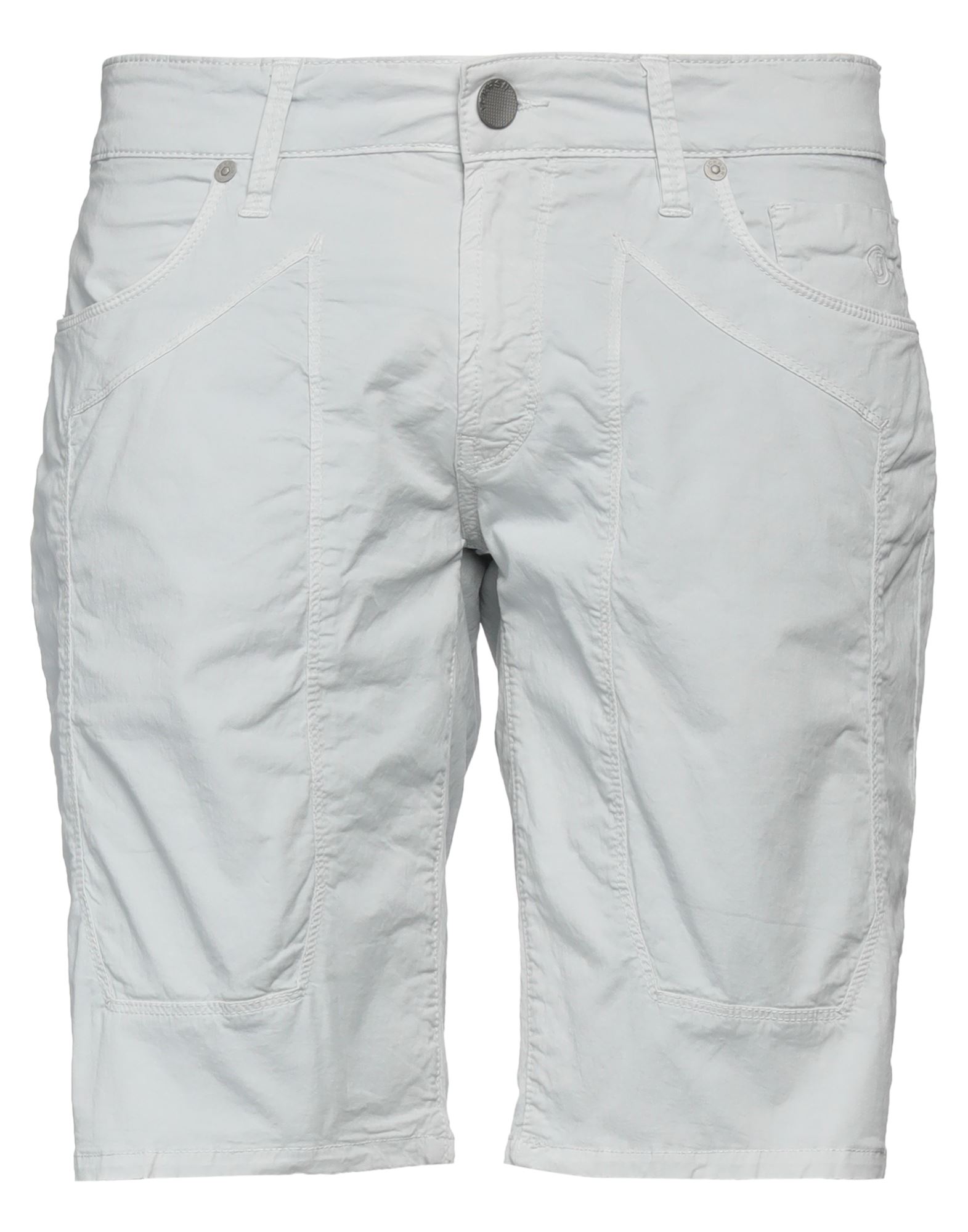 Jeckerson Man Shorts & Bermuda Shorts Light Grey Size 31 Cotton, Elastane