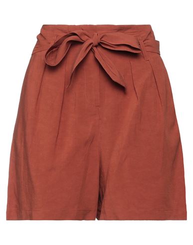 8pm Woman Shorts & Bermuda Shorts Brown Size S Viscose, Linen