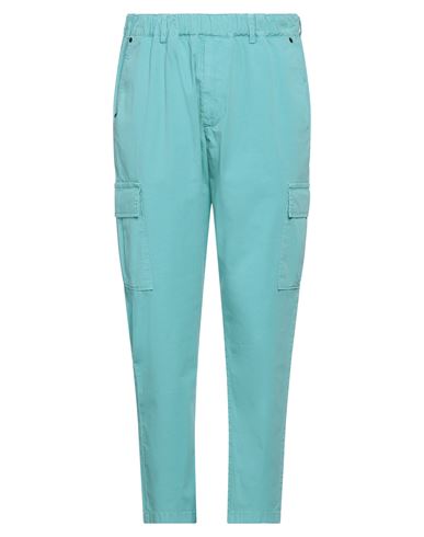 Pmds Premium Mood Denim Superior Man Pants Turquoise Size 34 Cotton, Elastane In Blue