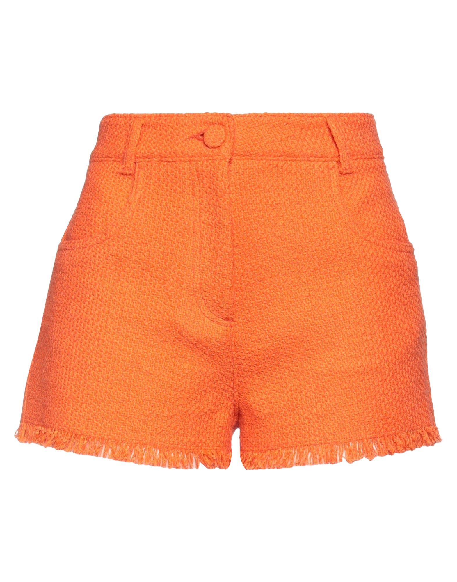 Msgm Woman Shorts & Bermuda Shorts Orange Size 4 Cotton, Viscose, Linen, Polyamide