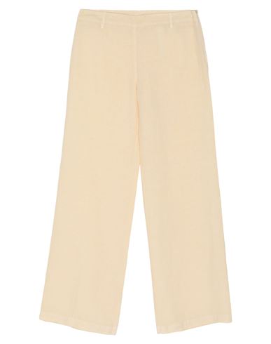 120% Woman Pants Yellow Size 6 Linen