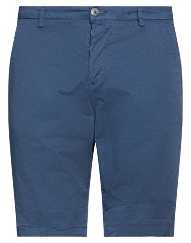 Camouflage Ar And J. Man Shorts & Bermuda Shorts Midnight Blue Size 33 Cotton, Elastane
