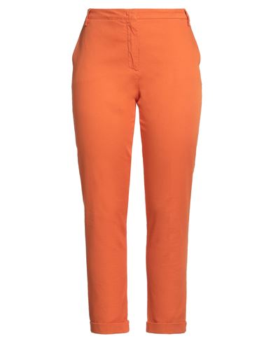 Manila Grace Woman Pants Orange Size 4 Cotton, Elastane