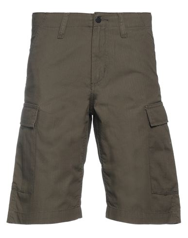 Carhartt Work In Progress Man Shorts & Bermuda Shorts Military Green Size 26 Cotton
