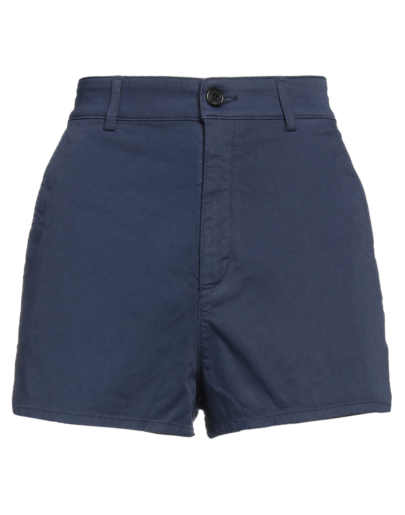 Department 5 Woman Shorts & Bermuda Shorts Navy Blue Size 27 Cotton, Elastane