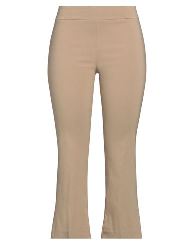 Avenue Montaigne Woman Cropped Pants Camel Size 6 Viscose, Polyamide, Elastane In Beige