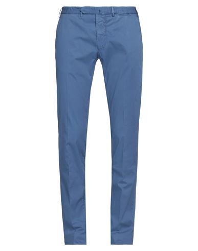 Santaniello Man Pants Light Blue Size 34 Cotton, Elastane