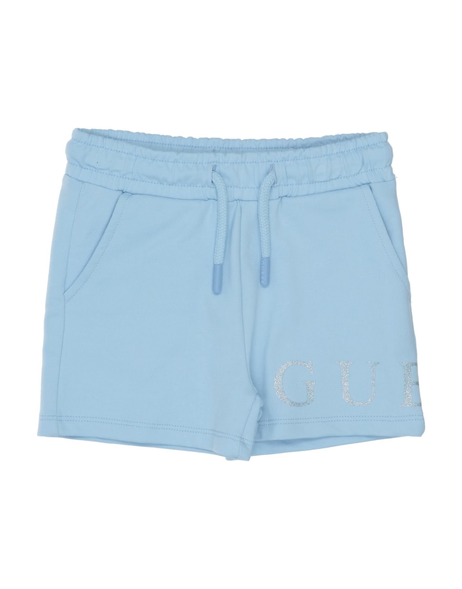 Guess Kids'  Newborn Girl Shorts & Bermuda Shorts Sky Blue Size 3 Cotton