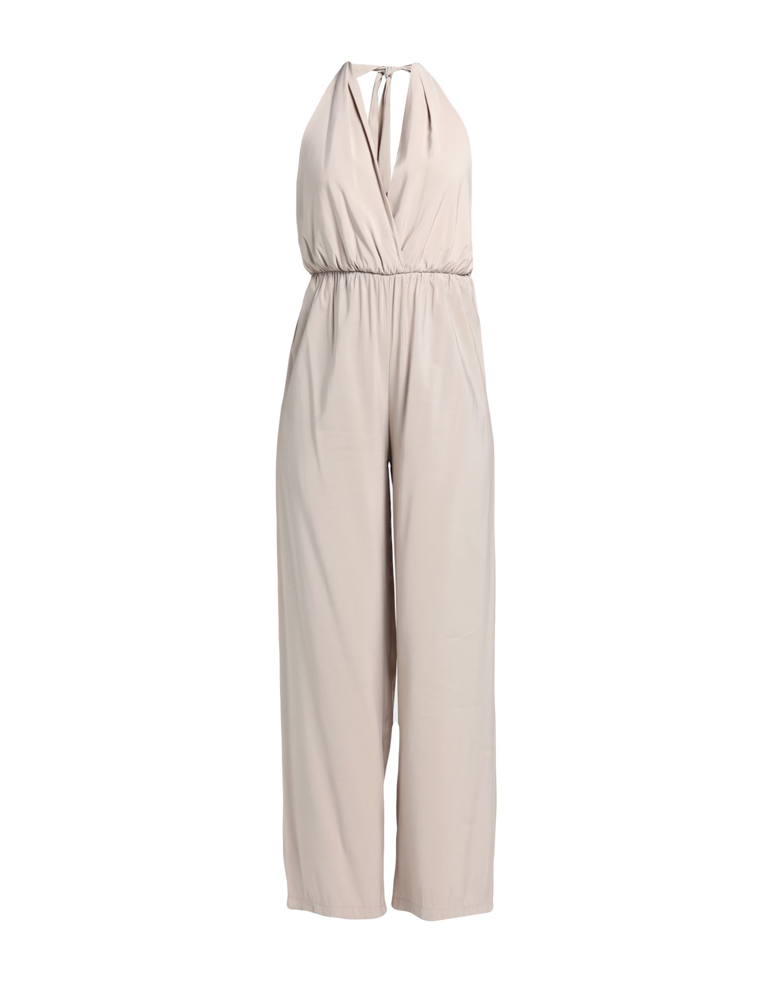 White Wise Jumpsuits In Beige