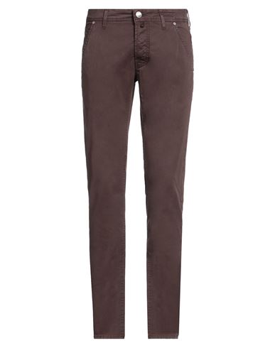 Jacob Cohёn Man Pants Cocoa Size 31 Cotton, Elastane In Brown