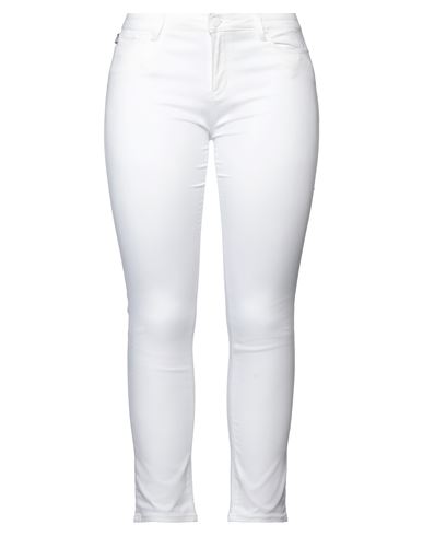 Love Moschino Woman Jeans White Size 28 Cotton, Lyocell, Elastomultiester, Elastane