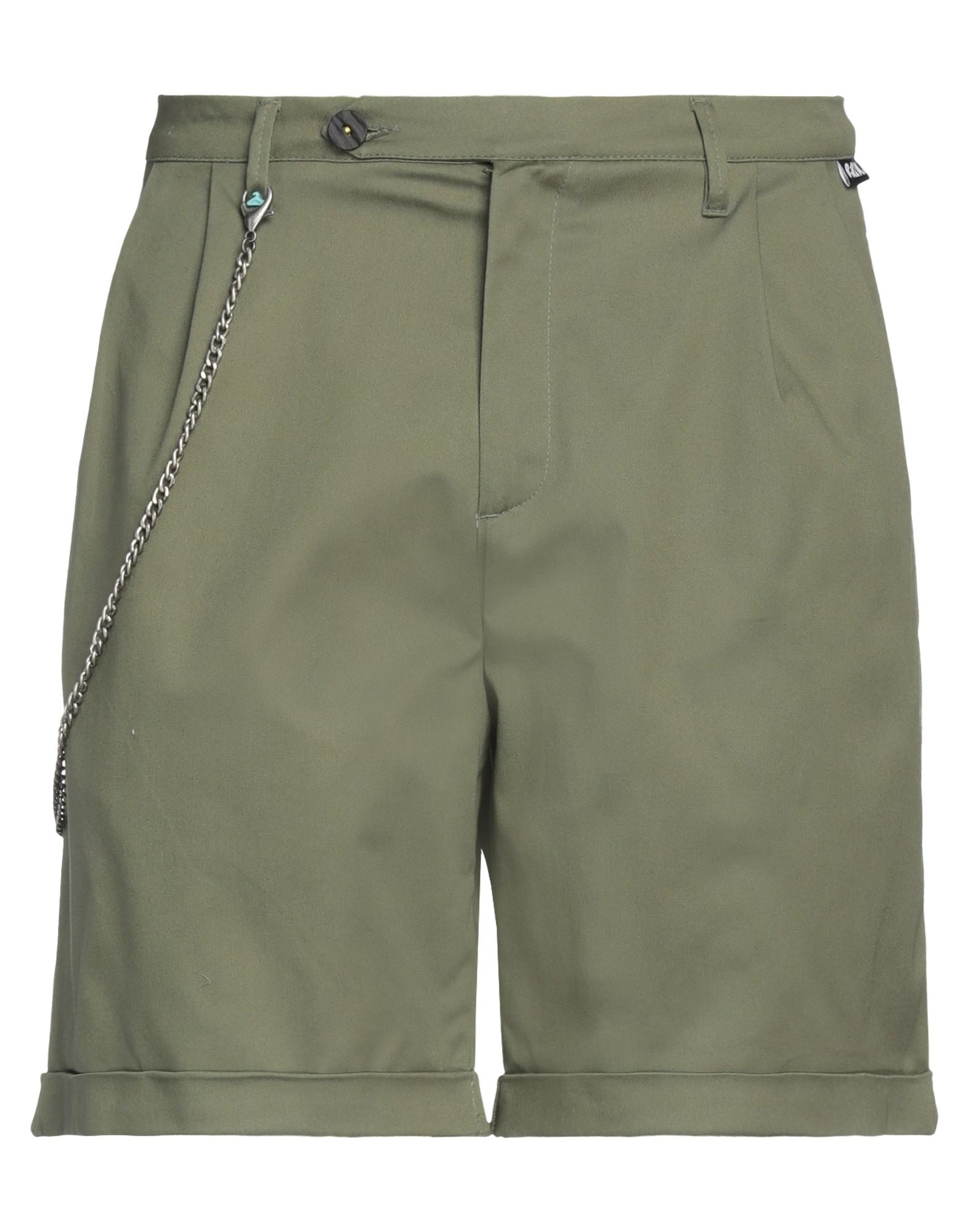Berna Man Shorts & Bermuda Shorts Military Green Size 32 Cotton, Elastane