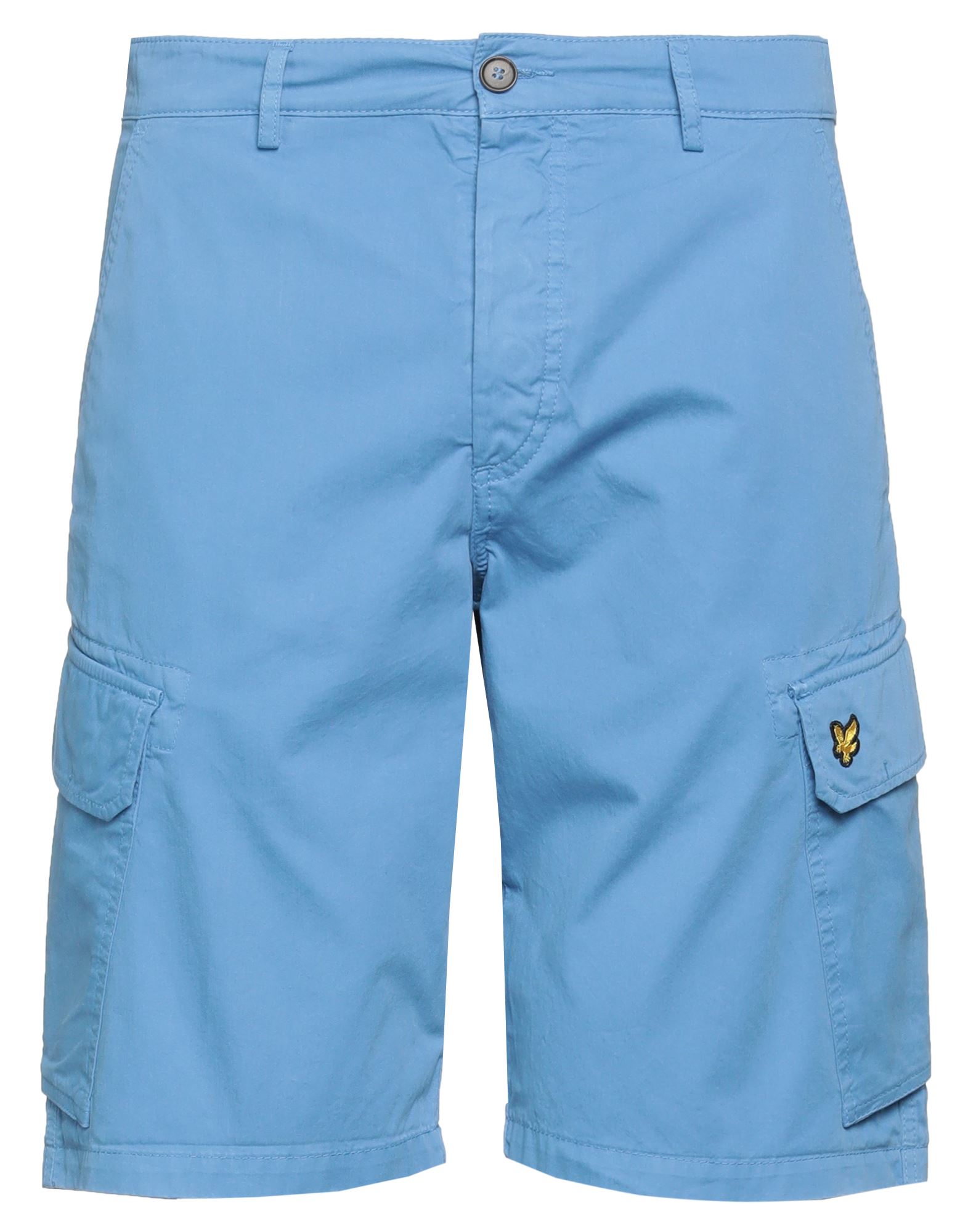 Lyle & Scott Man Shorts & Bermuda Shorts Pastel Blue Size 32 Cotton