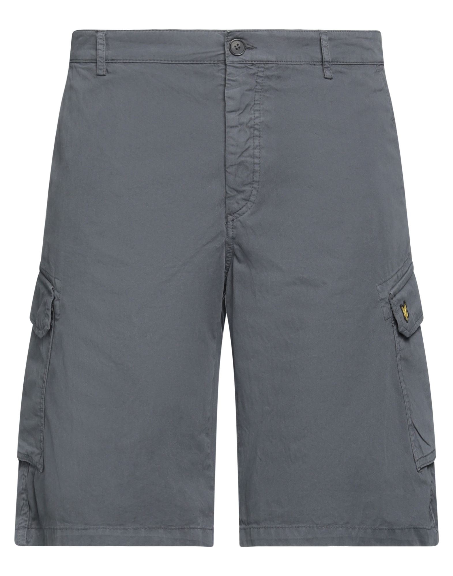 Lyle & Scott Man Shorts & Bermuda Shorts Slate Blue Size 30 Cotton