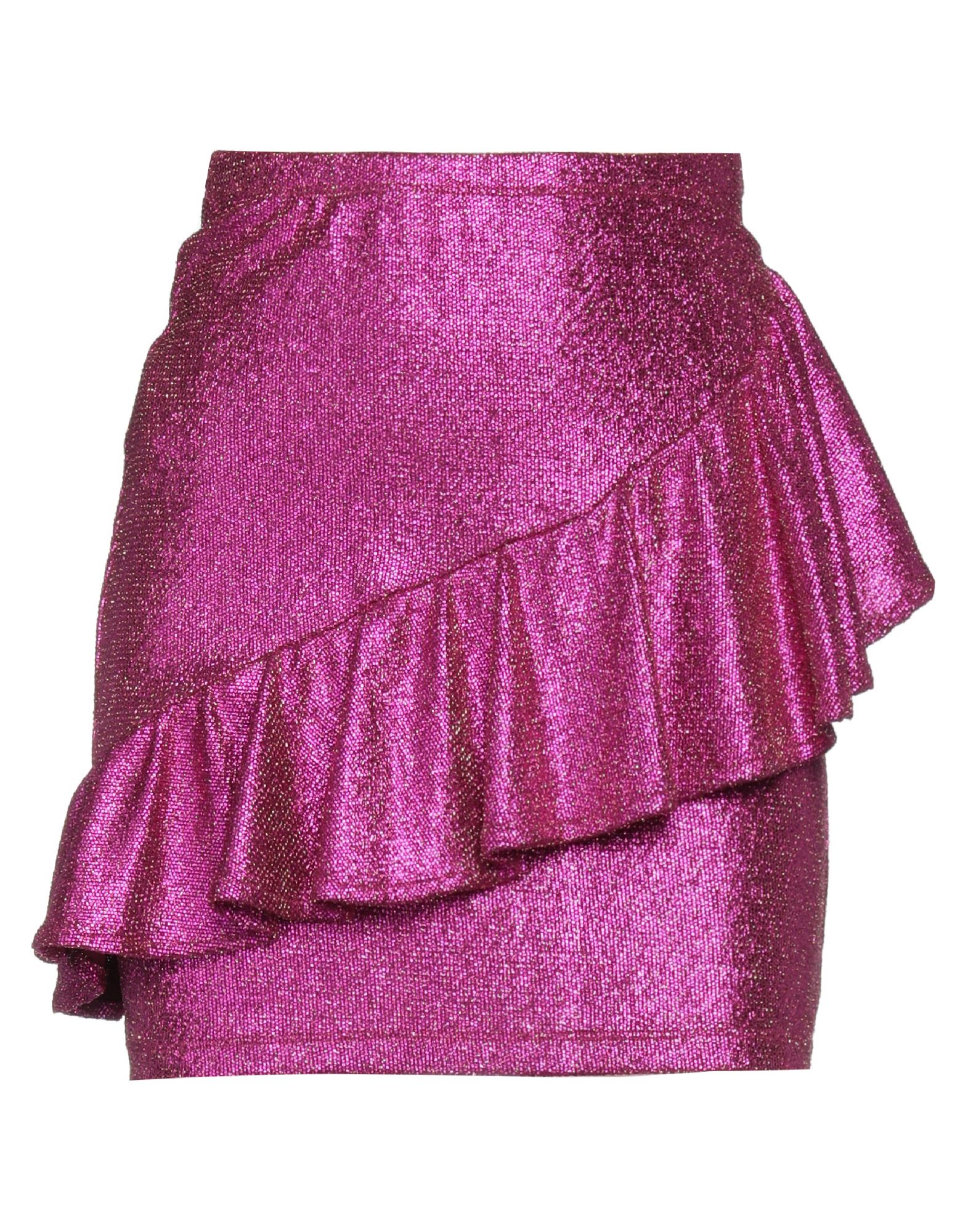 Shop ★ Art Woman Mini Skirt Mauve Size Xs Polyamide, Elastane, Metallic Fiber In Purple