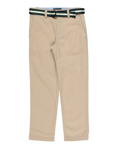 Polo Ralph Lauren Babies'  Belted Slim Fit Stretch Twill Pant Toddler Boy Pants Beige Size 5 Cotton, Elastane