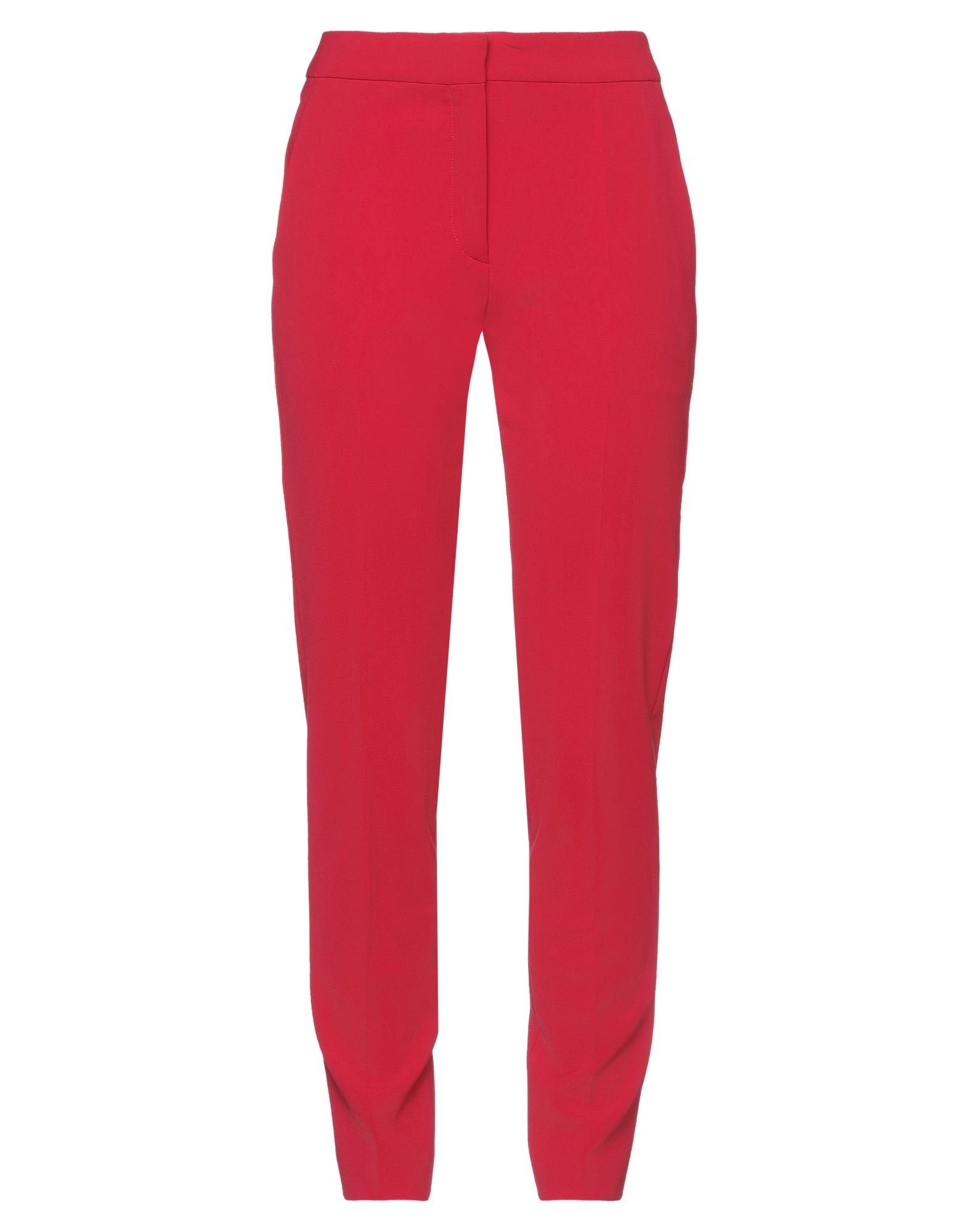 MOSCHINO MOSCHINO WOMAN PANTS RED SIZE 8 POLYESTER, POLYURETHANE