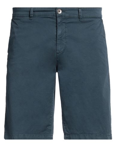 Brooksfield Man Shorts & Bermuda Shorts Navy Blue Size 38 Cotton, Elastane