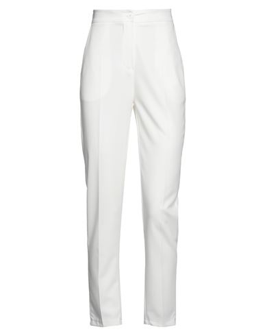 Motel Woman Pants White Size Xs Polyester, Viscose, Elastane