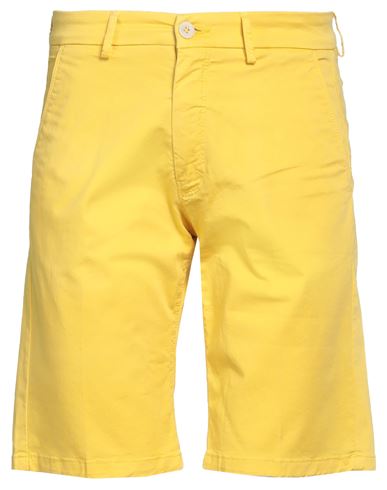 Manuel Ritz Man Shorts & Bermuda Shorts Yellow Size 30 Cotton, Elastane