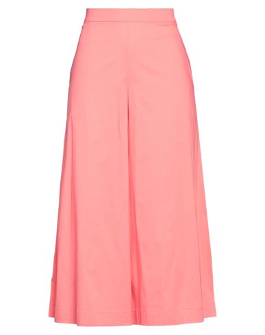 LIVIANA CONTI LIVIANA CONTI WOMAN CROPPED PANTS CORAL SIZE 4 COTTON, POLYAMIDE, ELASTANE