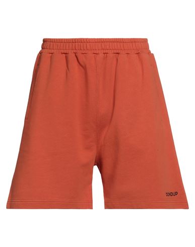 Dondup Man Shorts & Bermuda Shorts Orange Size L Cotton In Red