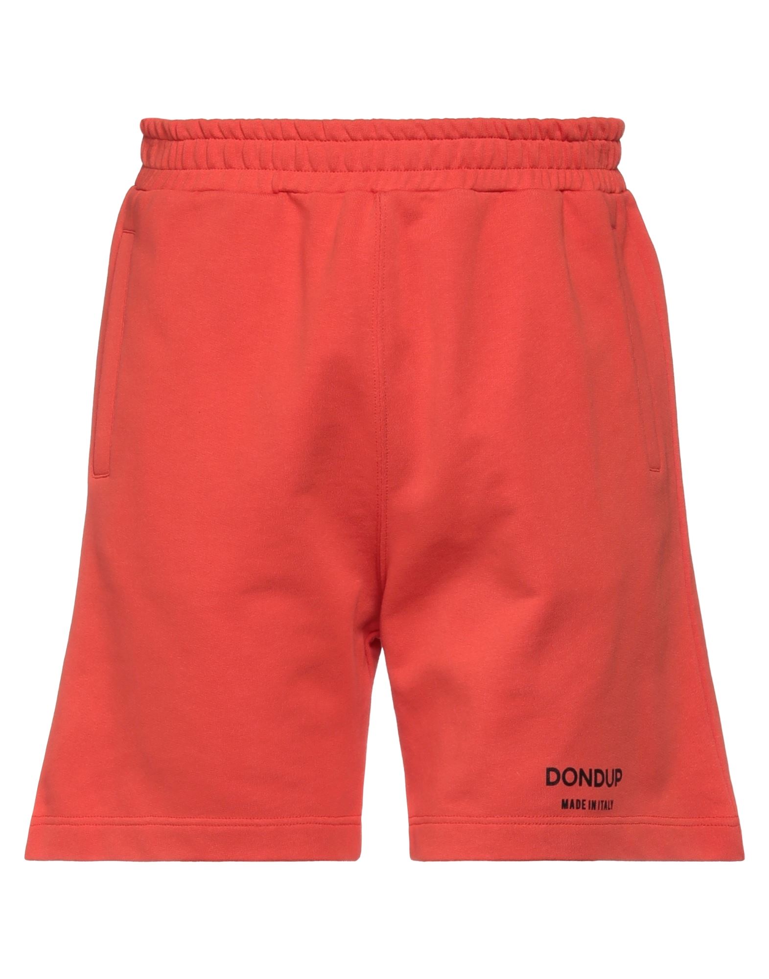 Dondup Man Shorts & Bermuda Shorts Orange Size L Cotton