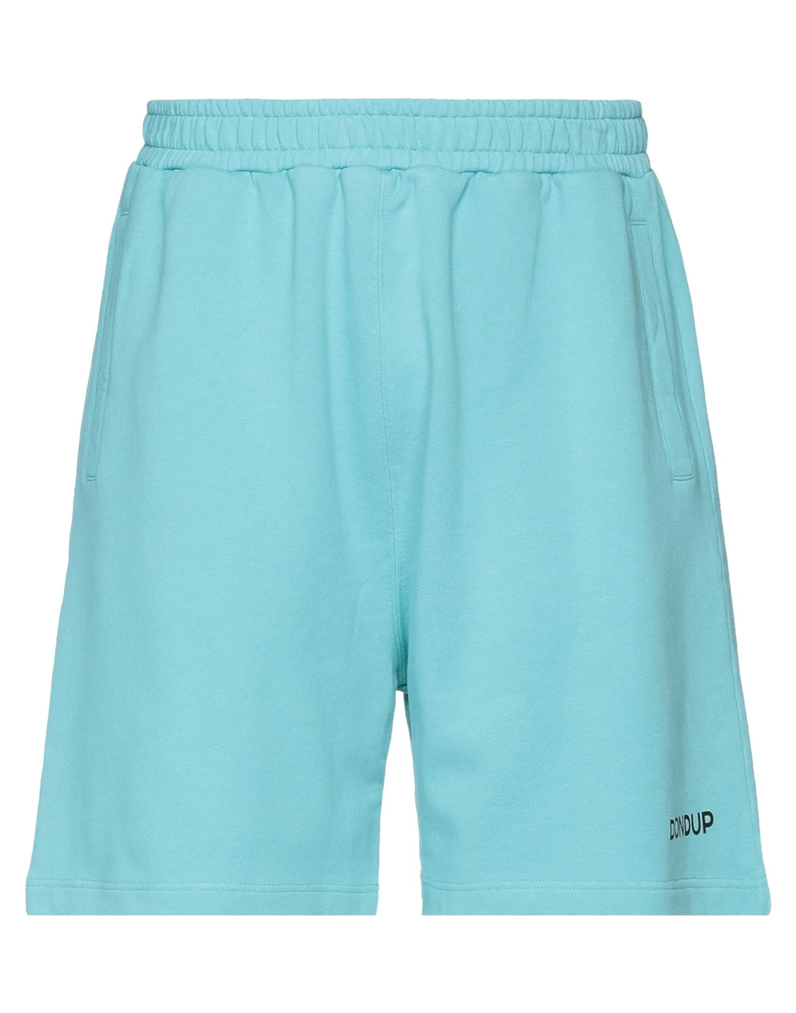 Dondup Man Shorts & Bermuda Shorts Turquoise Size M Cotton In Blue
