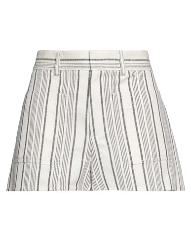 Shop Dior Woman Shorts & Bermuda Shorts Ivory Size 6 Cotton, Silk In White