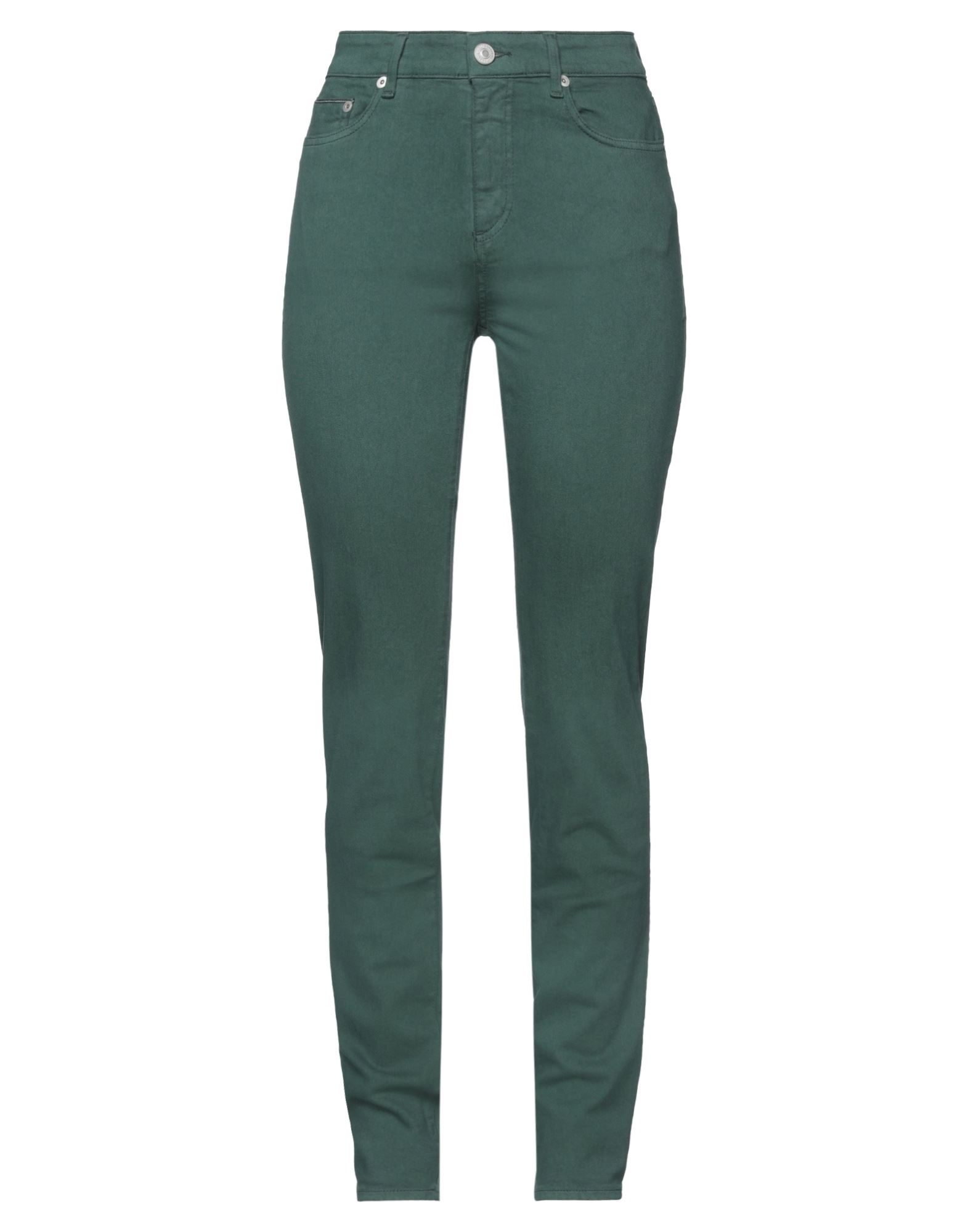 Shop Care Label Woman Jeans Dark Green Size 27 Cotton, Pbt - Polybutylene Terephthalate, Elastane