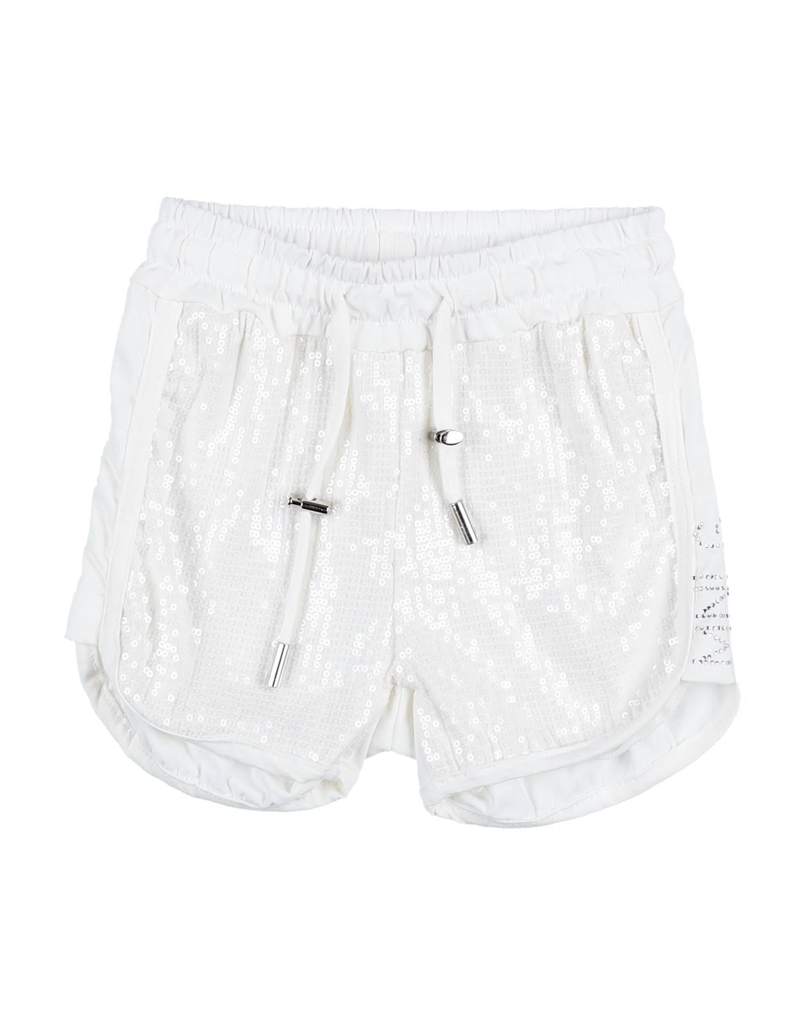 Manila Grace Kids'  Toddler Girl Shorts & Bermuda Shorts White Size 5 Polyester, Cotton, Elastane