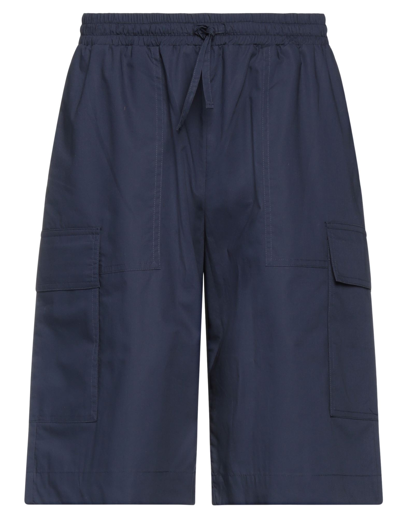 Roberto Collina Man Shorts & Bermuda Shorts Navy Blue Size Xs Cotton
