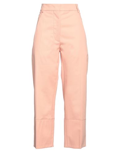 Cedric Charlier Woman Pants Apricot Size 4 Cotton, Elastane In Orange