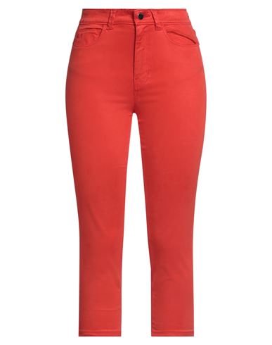 Guess Woman Cropped Pants Orange Size S Lyocell, Cotton, Elastomultiester, Elastane