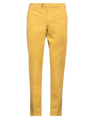 Cruna Man Pants Mustard Size 32 Cotton, Elastane In Yellow