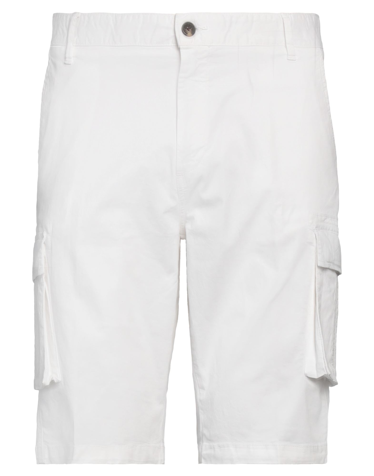 Markup Man Shorts & Bermuda Shorts White Size 28 Cotton, Elastane