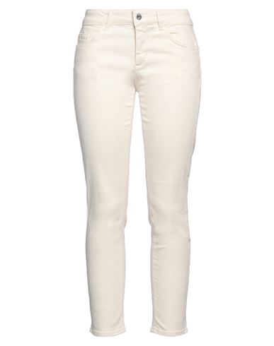 Liu •jo Woman Denim Pants Cream Size 29w-28l Cotton, Elastane In White