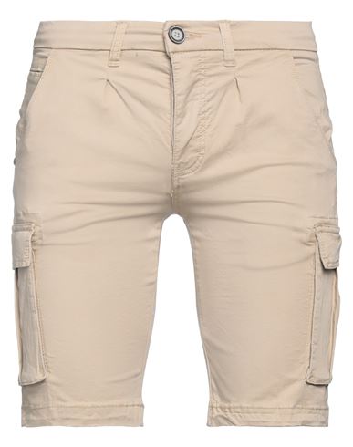 Yes Zee By Essenza Man Shorts & Bermuda Shorts Beige Size 40 Cotton, Elastane