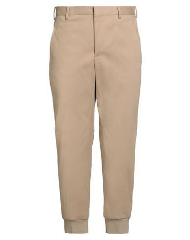 Neil Barrett Man Pants Sand Size 34 Cotton, Elastane, Polyamide In Multi