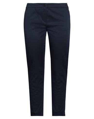 Shop Emme By Marella Woman Pants Midnight Blue Size 12 Cotton, Elastane