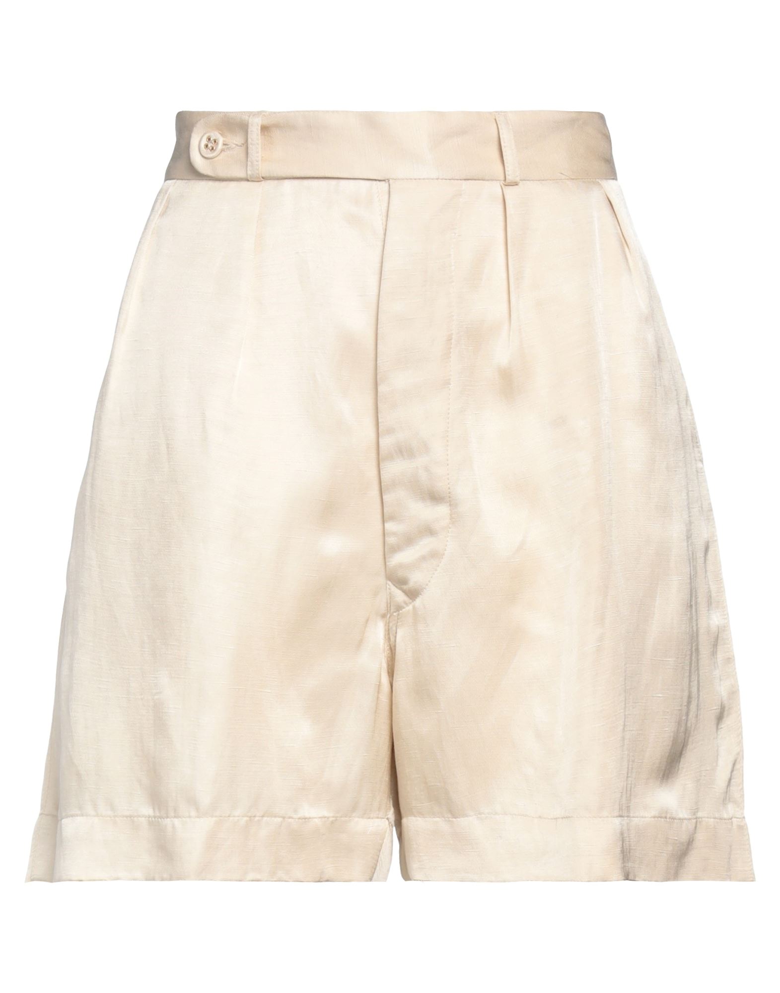 True Nyc Woman Shorts & Bermuda Shorts Beige Size 27 Viscose, Linen