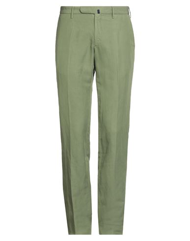 Incotex Man Pants Green Size 30 Linen, Cotton In Green